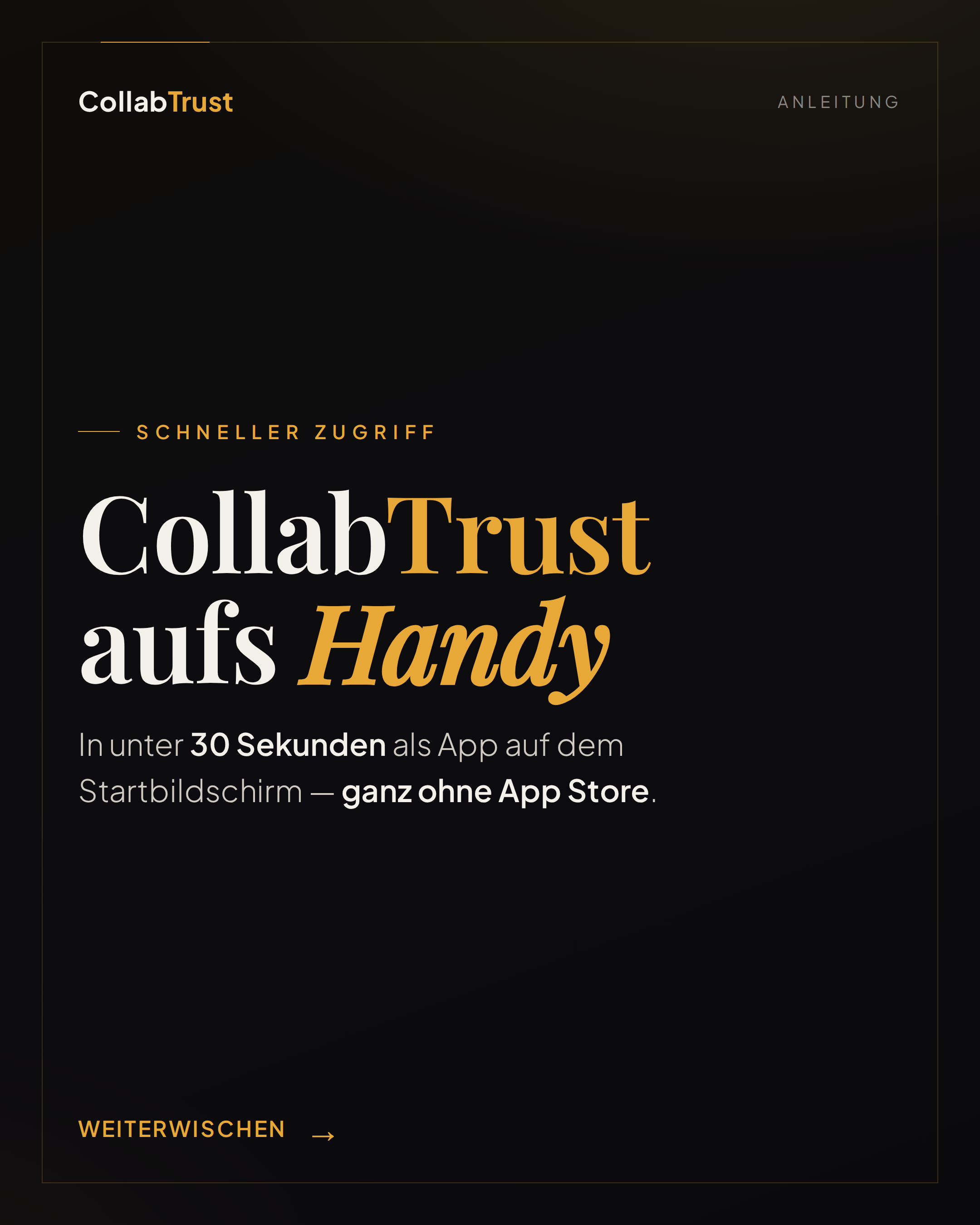 CollabTrust als App – Einleitung